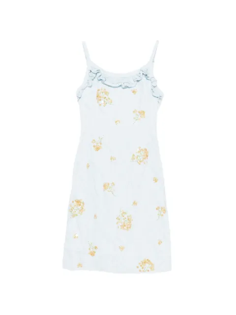 SHUSHU/TONG ruffled floral-embellished midi dress