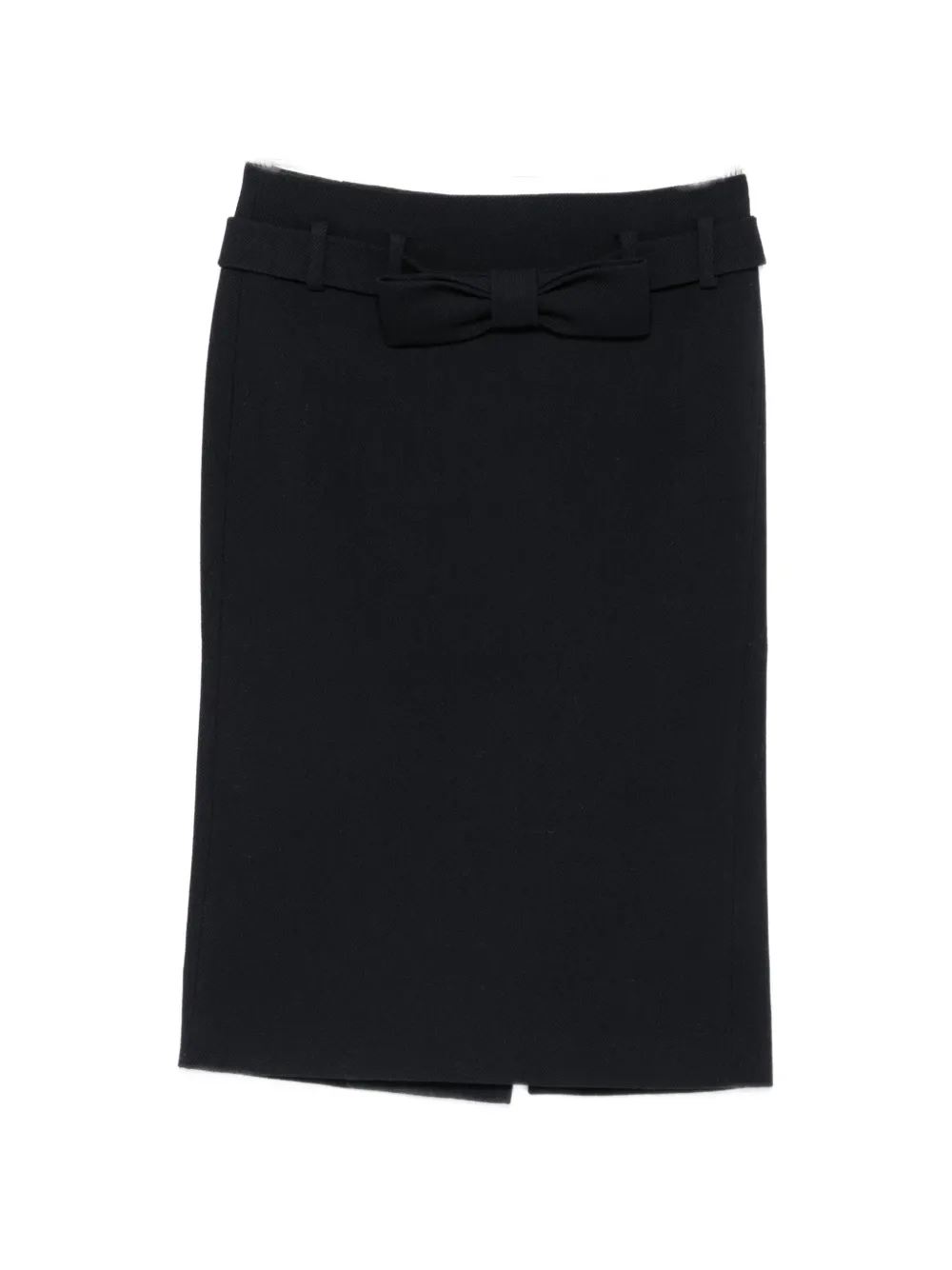 SHUSHU/TONG bow-detail wool skirt