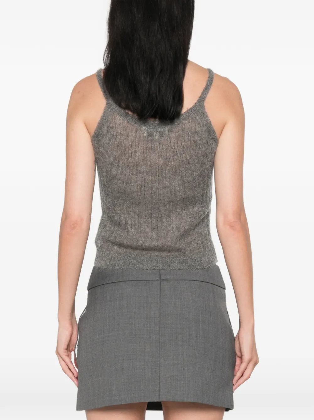 Shushu/Tong Knit Spaghetti-straps Top in Grey, view 4