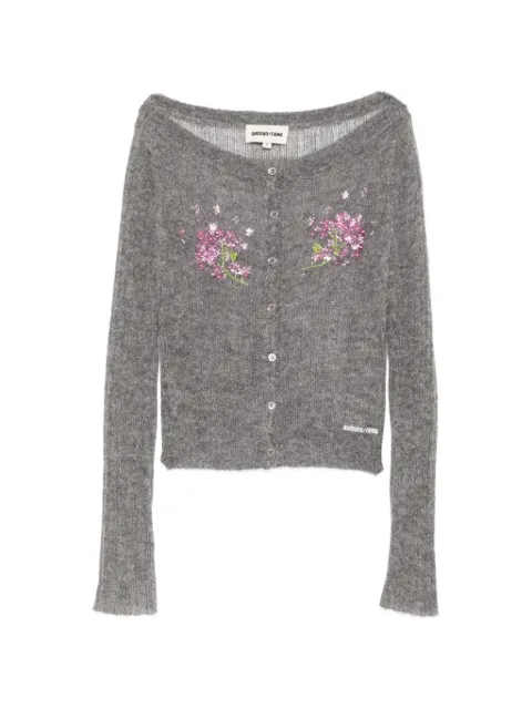 SHUSHU/TONG floral-embellished cropped cardigan