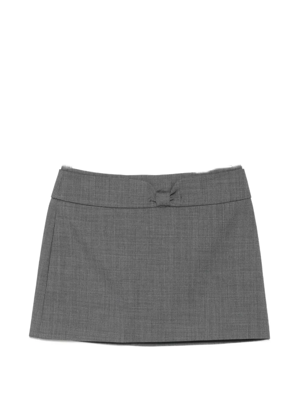 SHUSHU/TONG bow-detail low-waist mini skirt - Grigio