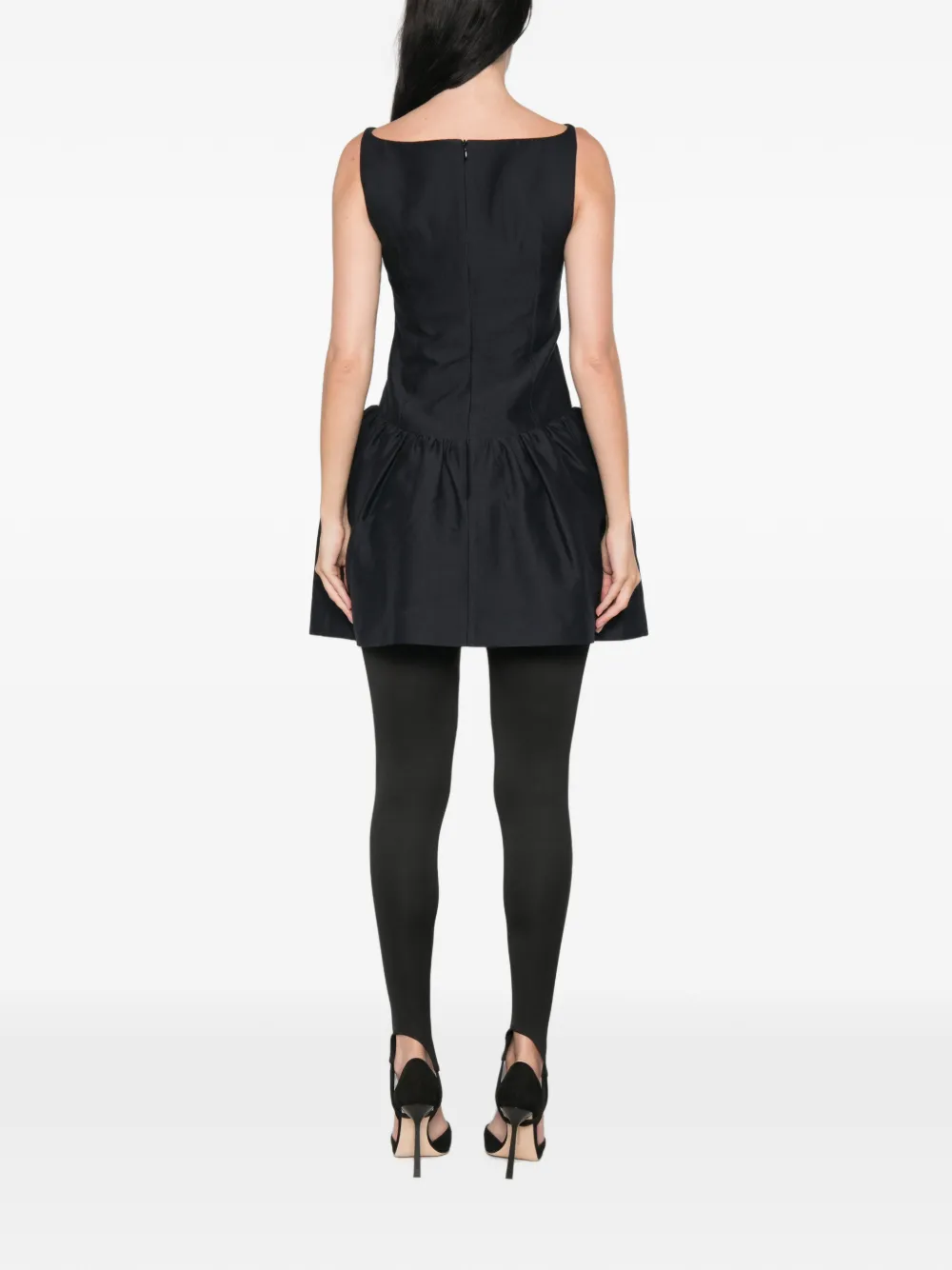 SHUSHU TONG Mini-jurk met ruches en strik Blauw