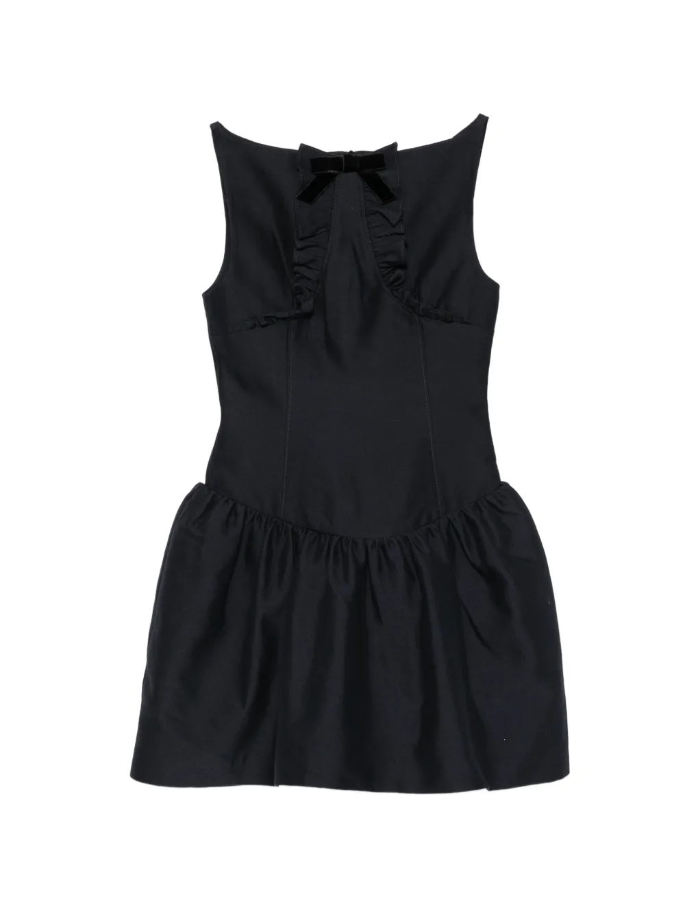 SHUSHU/TONG ruffled bow-detail mini dress