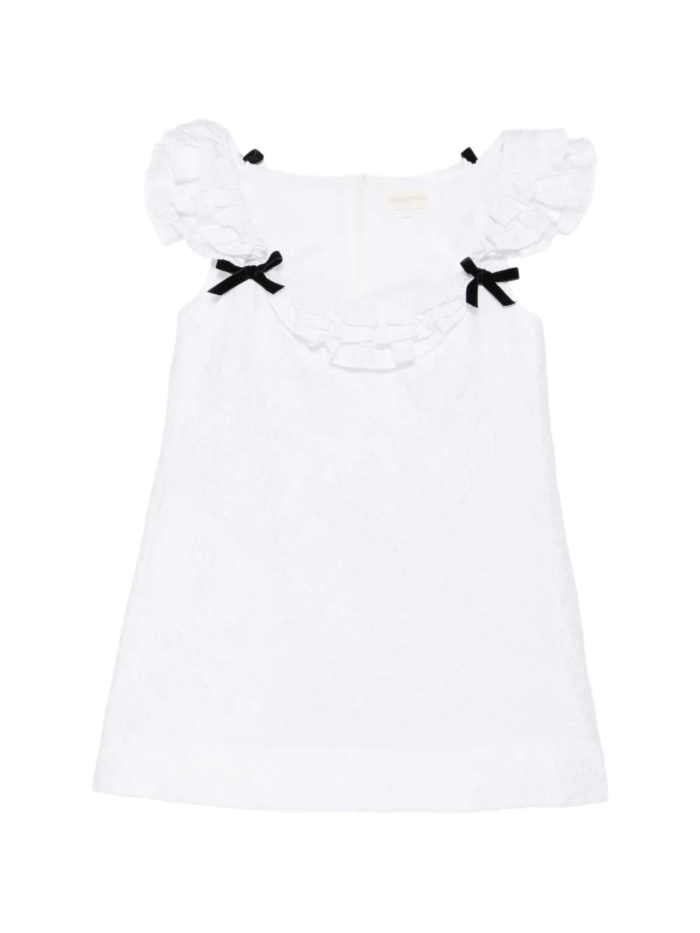 SHUSHU/TONG ruffled lace-trim mini dress
