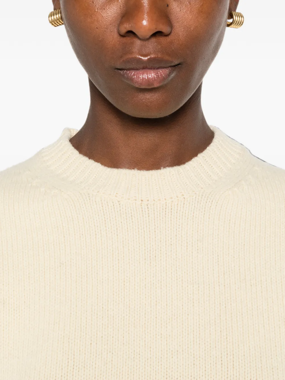 Jil Sander Ribgebreide trui Beige
