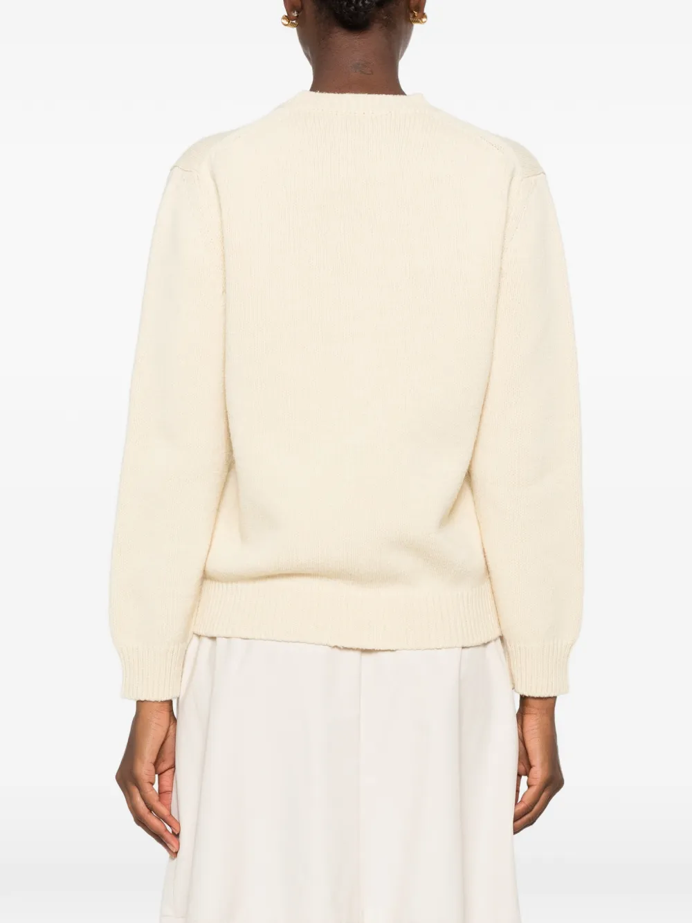 Jil Sander Ribgebreide trui Beige