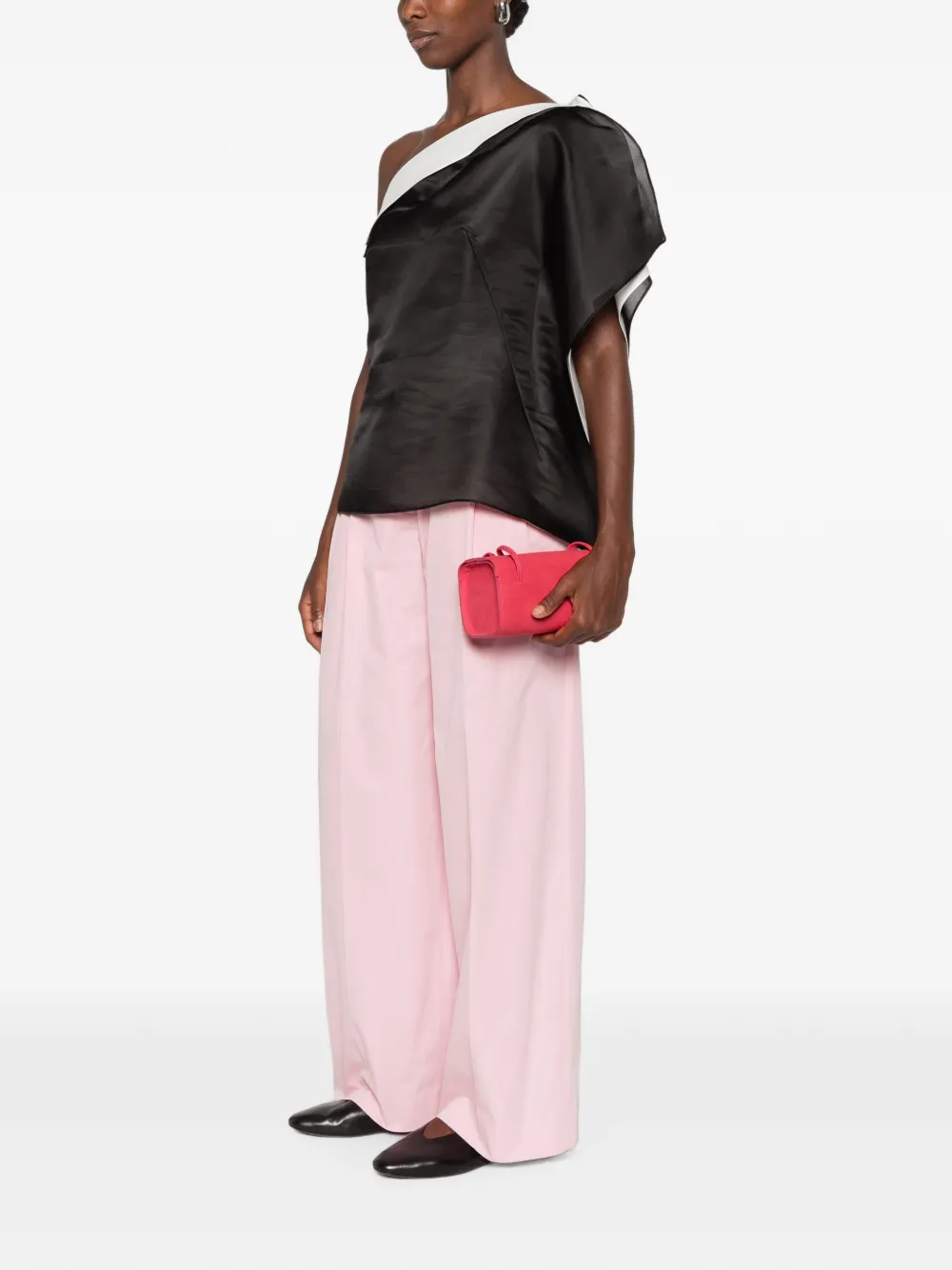 Jil Sander Broek met paspelzakken Roze