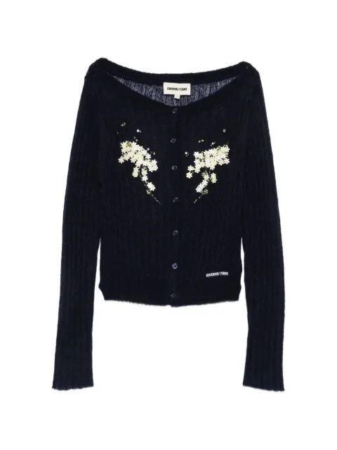 SHUSHU/TONG beaded floral-embellished cardigan