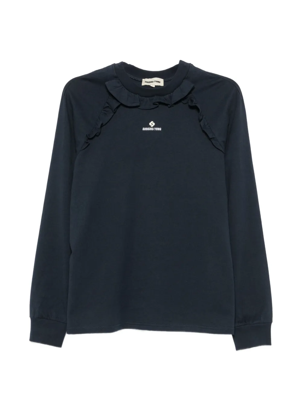SHUSHU/TONG ruffle-trimmed long-sleeve T-shirt