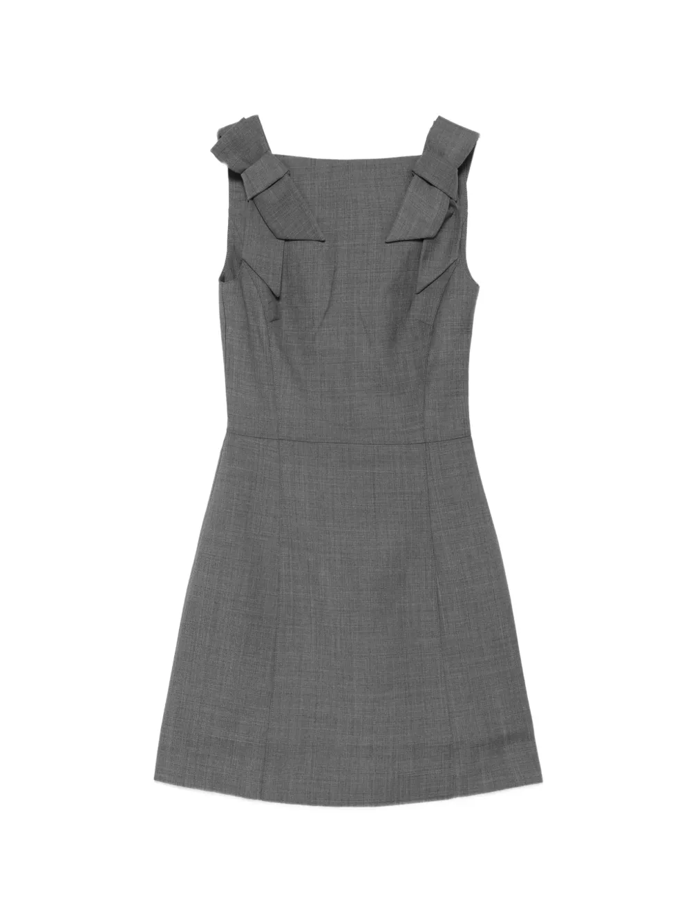 SHUSHU/TONG bow-strap mini dress - Grigio