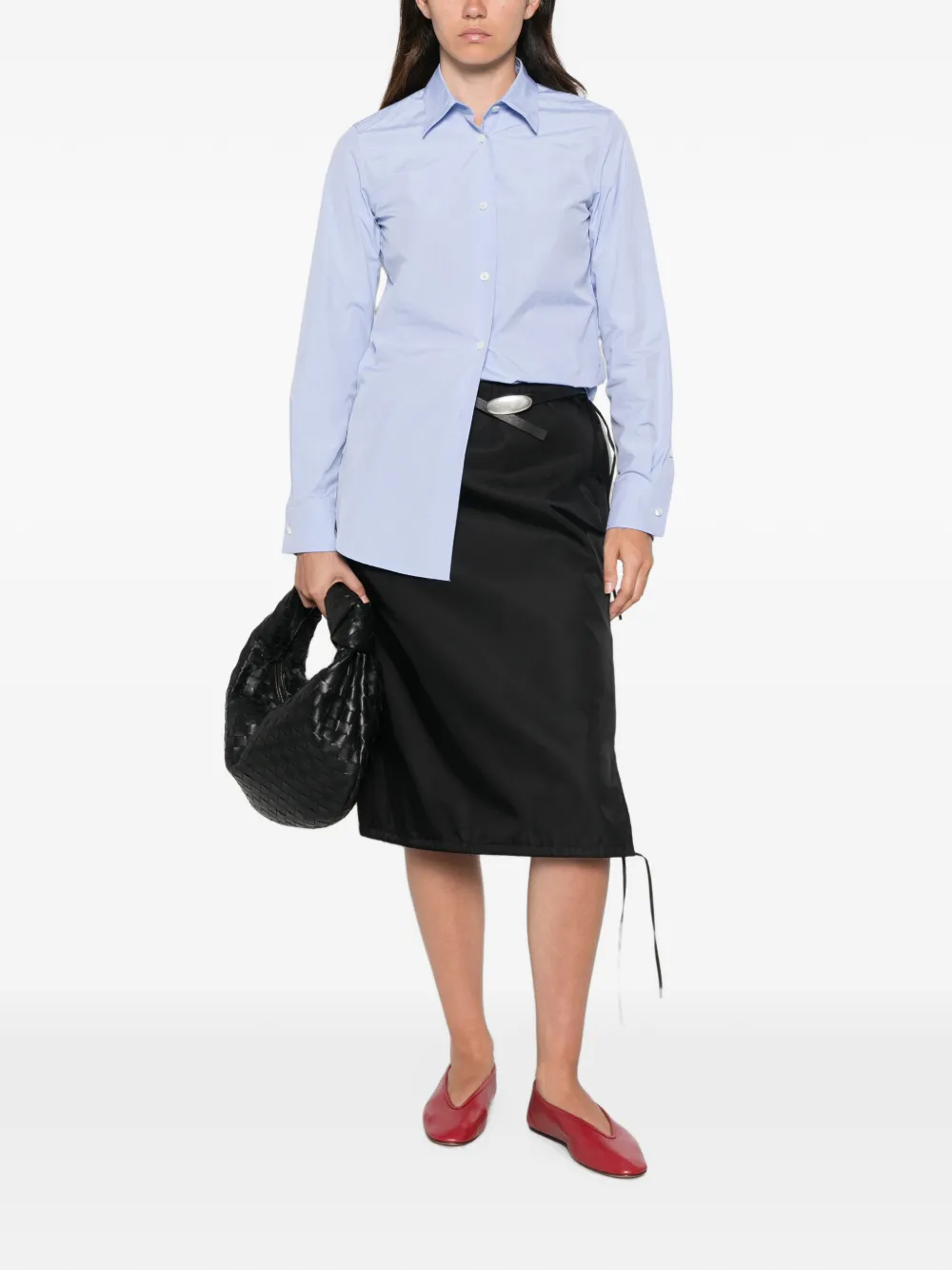 Jil Sander Getailleerd overhemd Blauw