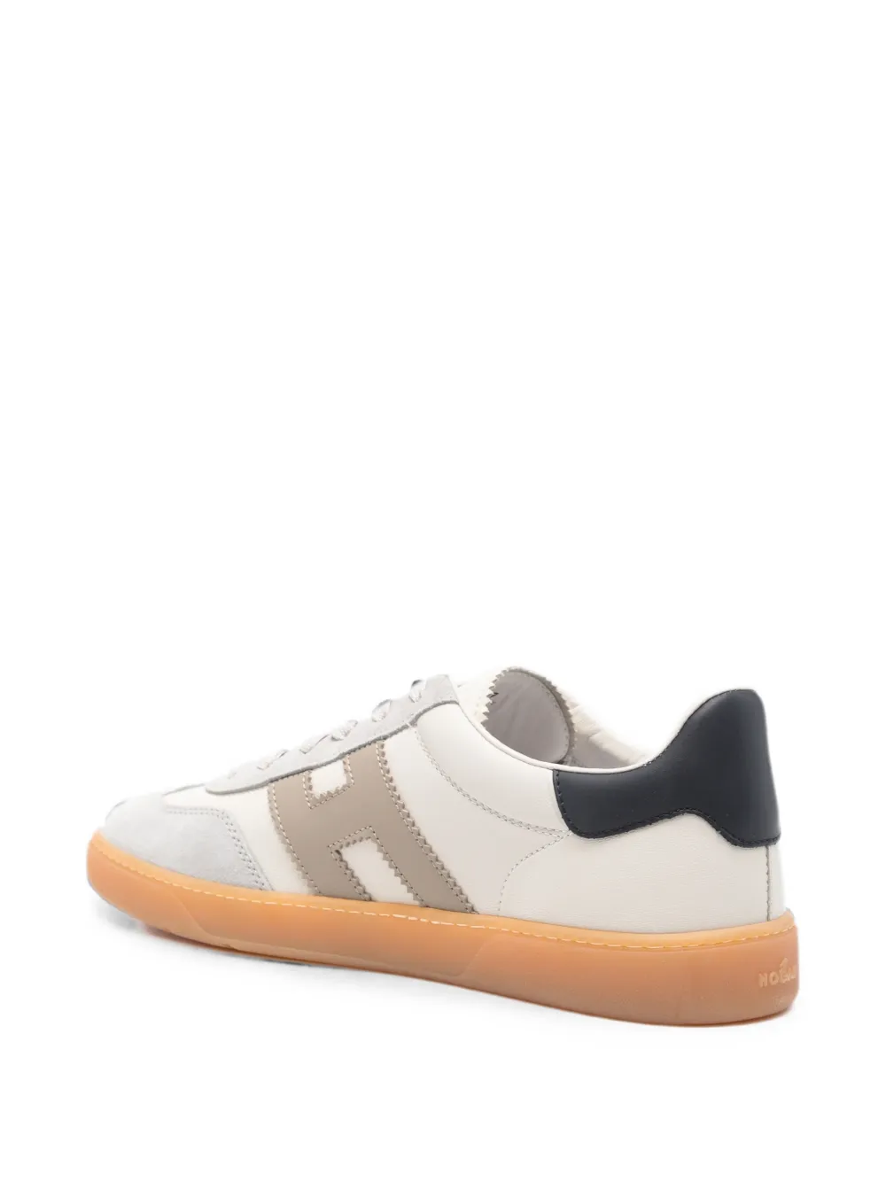 Hogan Cool logo-patch lace-up sneakers Beige