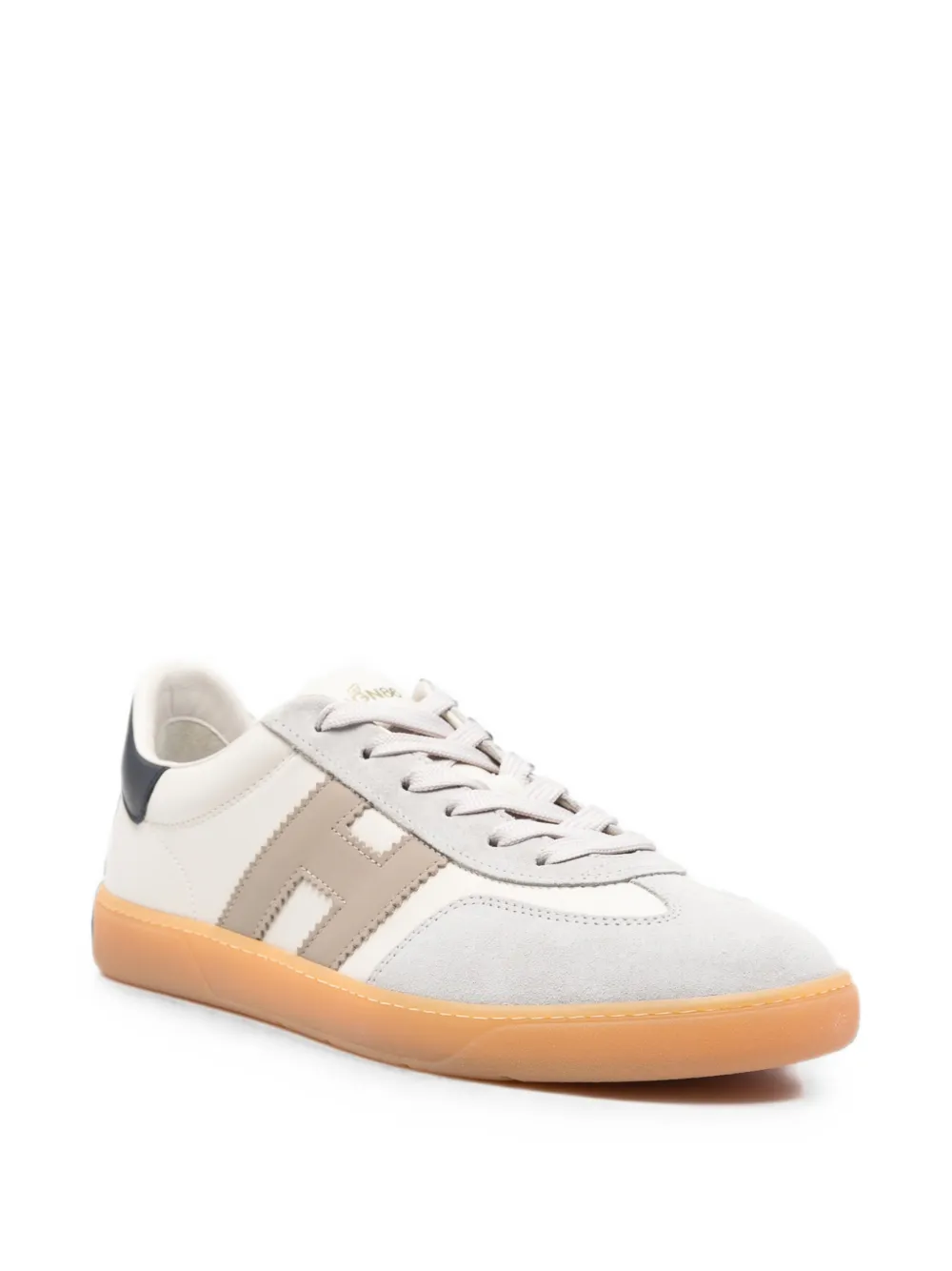 Hogan Cool logo-patch lace-up sneakers Beige