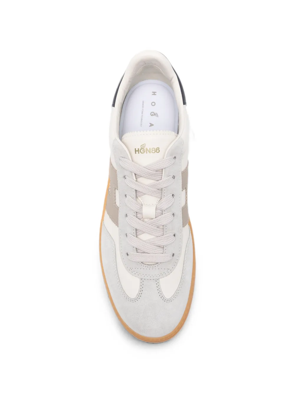 Hogan Cool logo-patch lace-up sneakers Beige