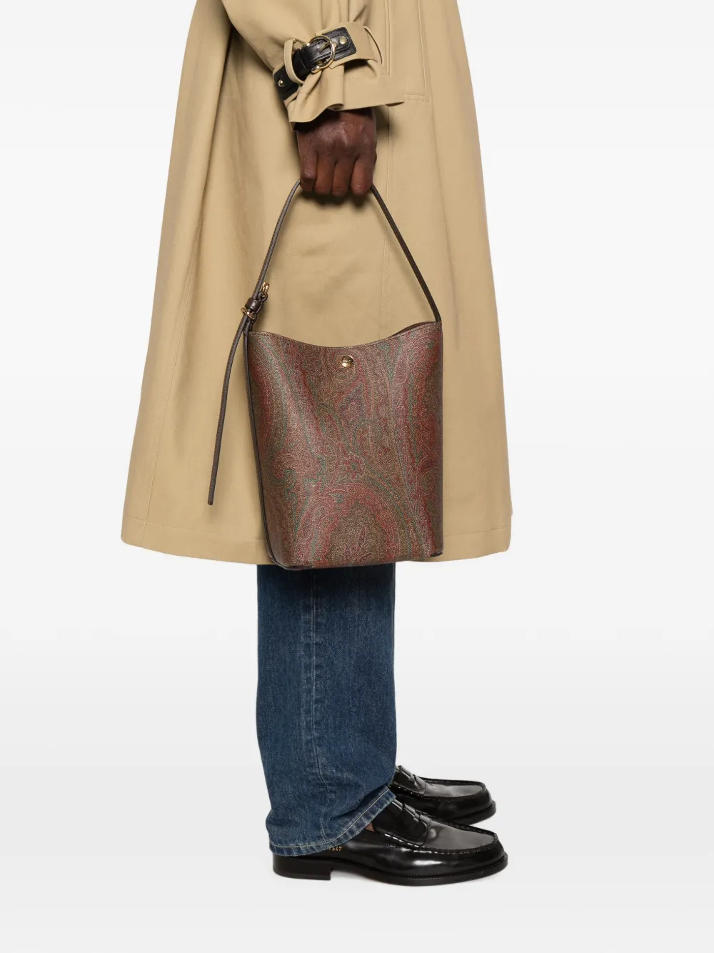 ETRO Bucket-tas met paisley-print Bruin