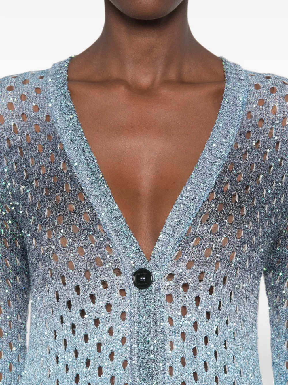ETRO Vest met pailletten Blauw