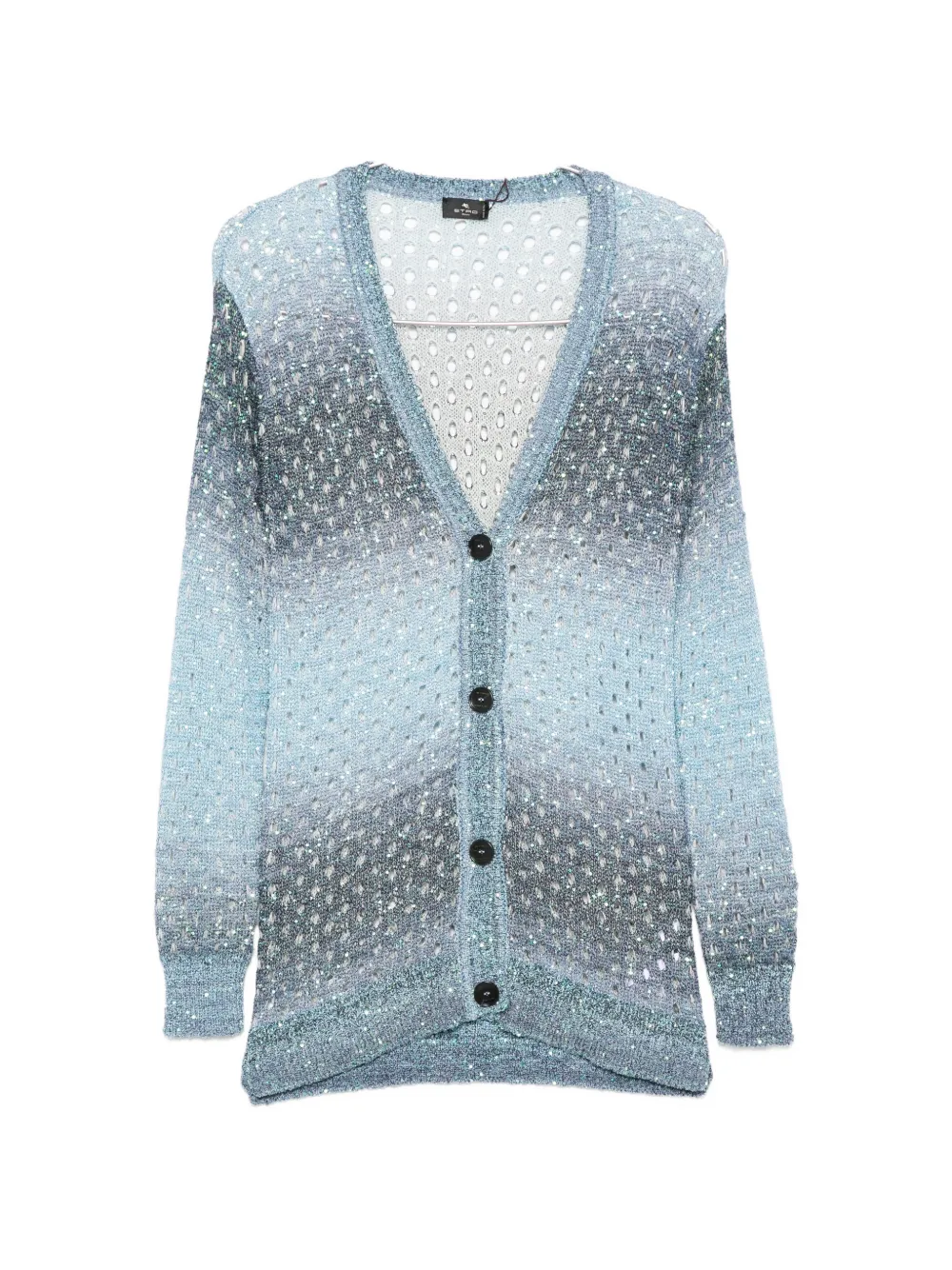 Etro Sequin-embellished Cardigan In Blue