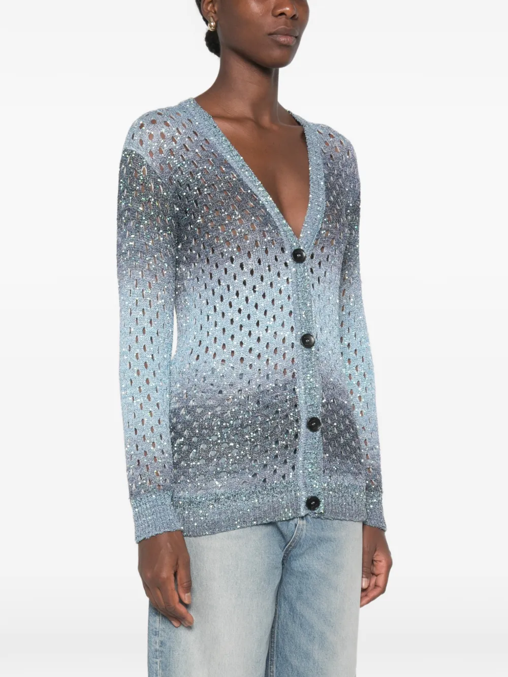 ETRO Vest met pailletten Blauw