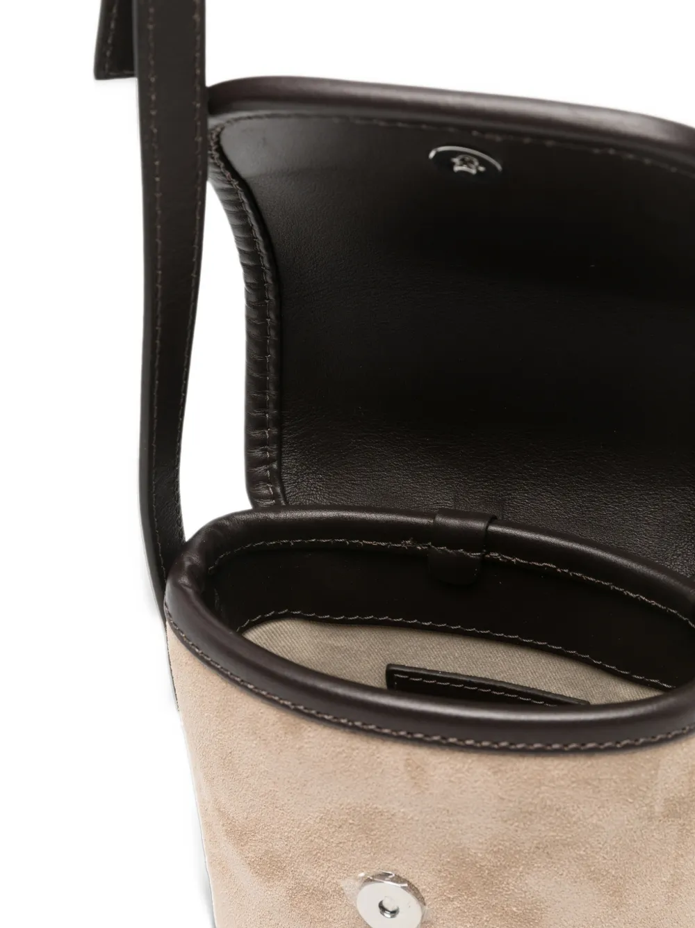 Peserico Crossbodytas met leren afwerking Beige