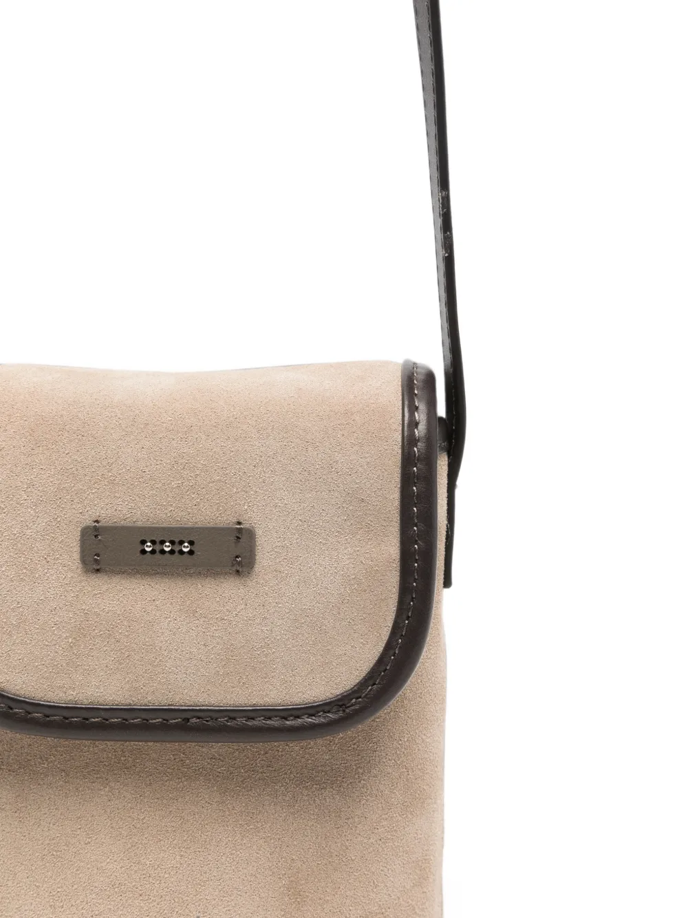 Peserico Crossbodytas met leren afwerking Beige
