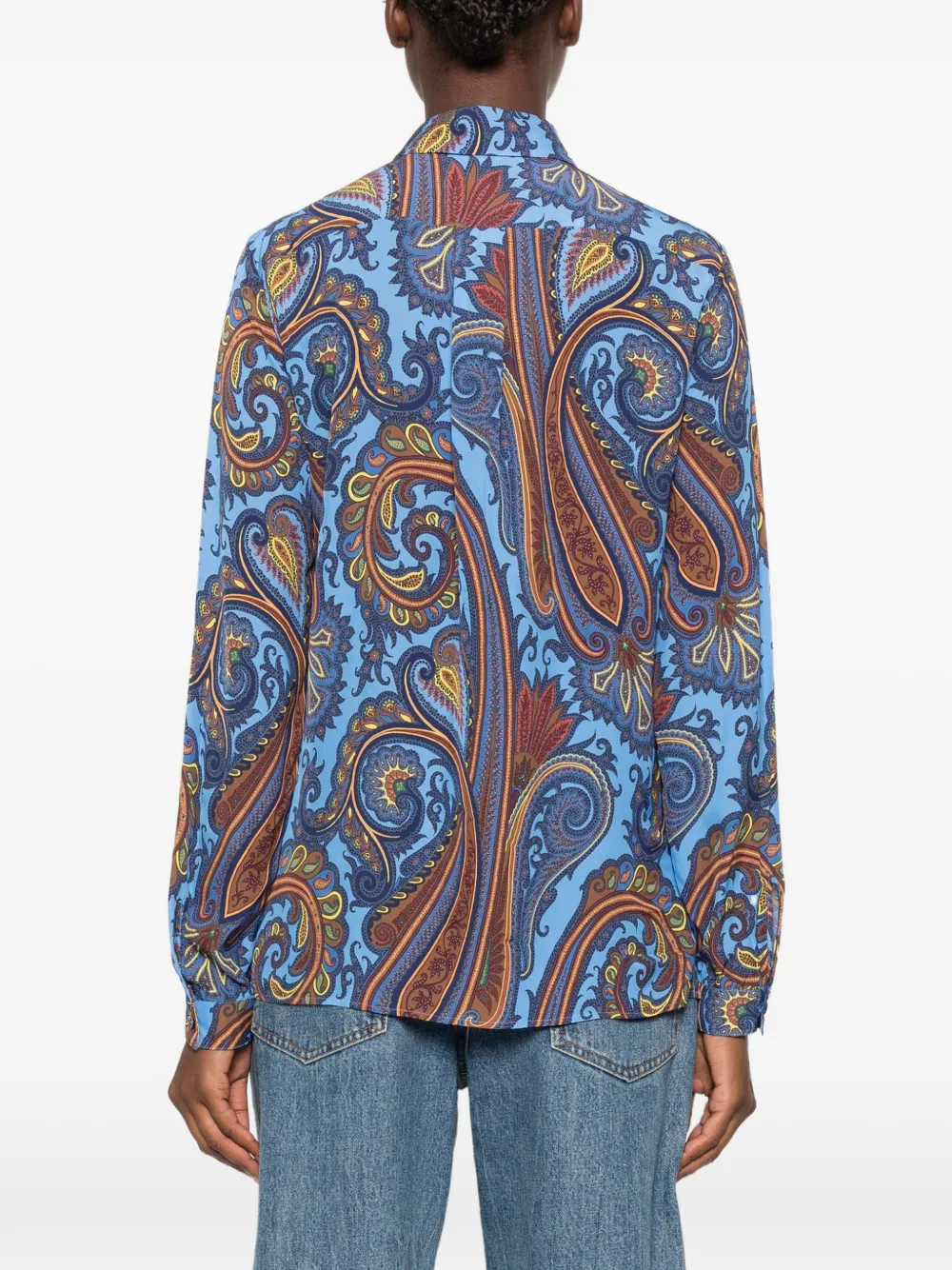 ETRO Overhemd met paisley-print Blauw