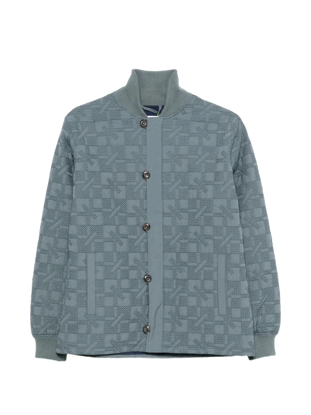 Kenzo Kenzogram quilted logo-plaque jacket - Blu