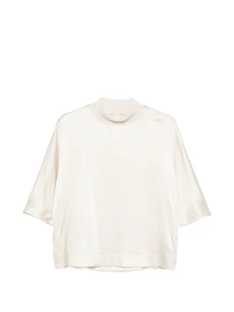Peserico high-neck short-sleeve top