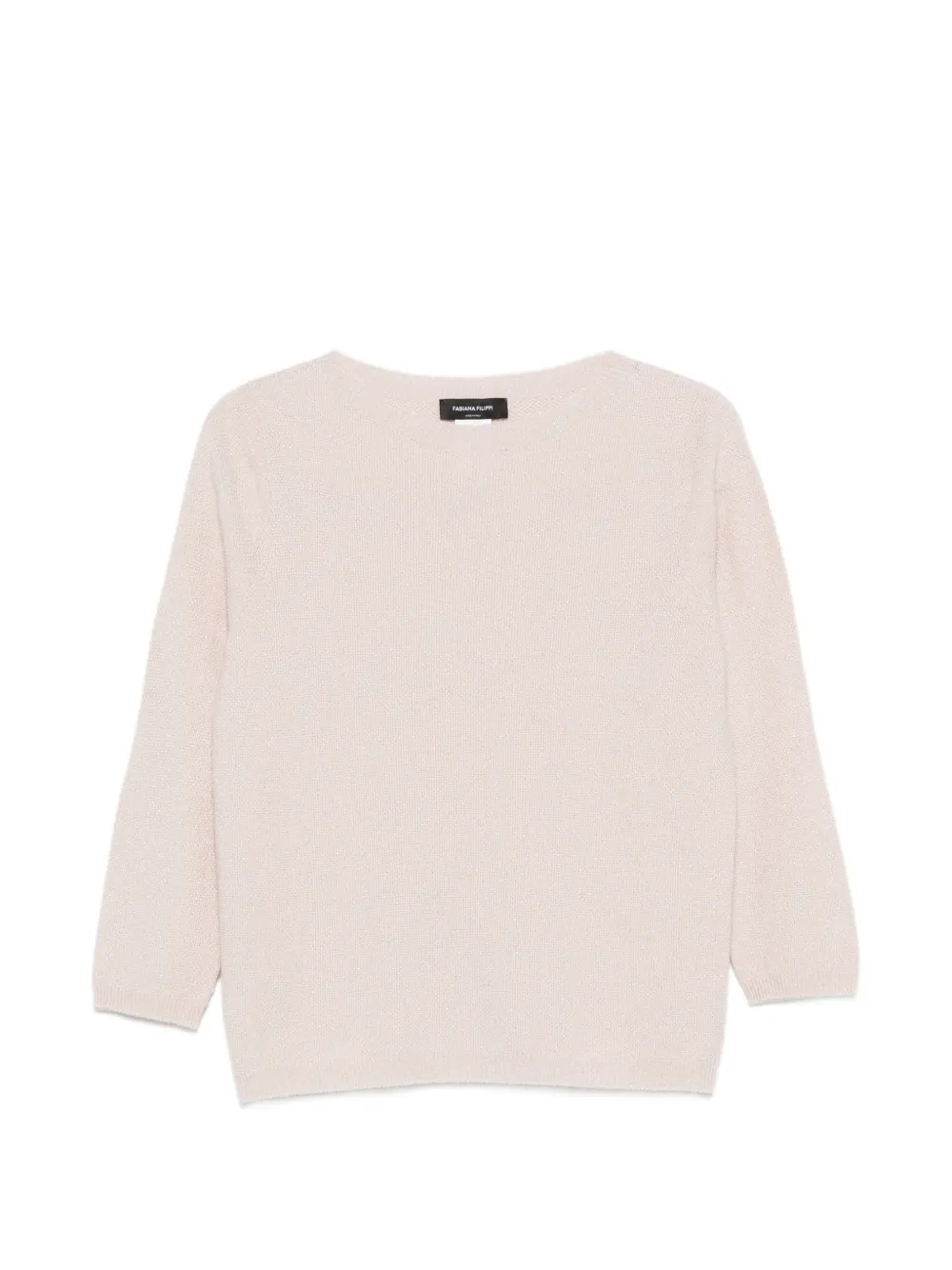 Fabiana Filippi fine-knit three-quarter sleeve sweater - Rosa