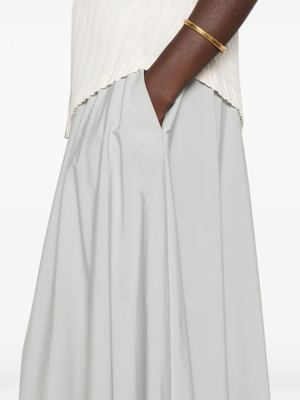 Herno Flared midi-rok met trekkoord Grijs