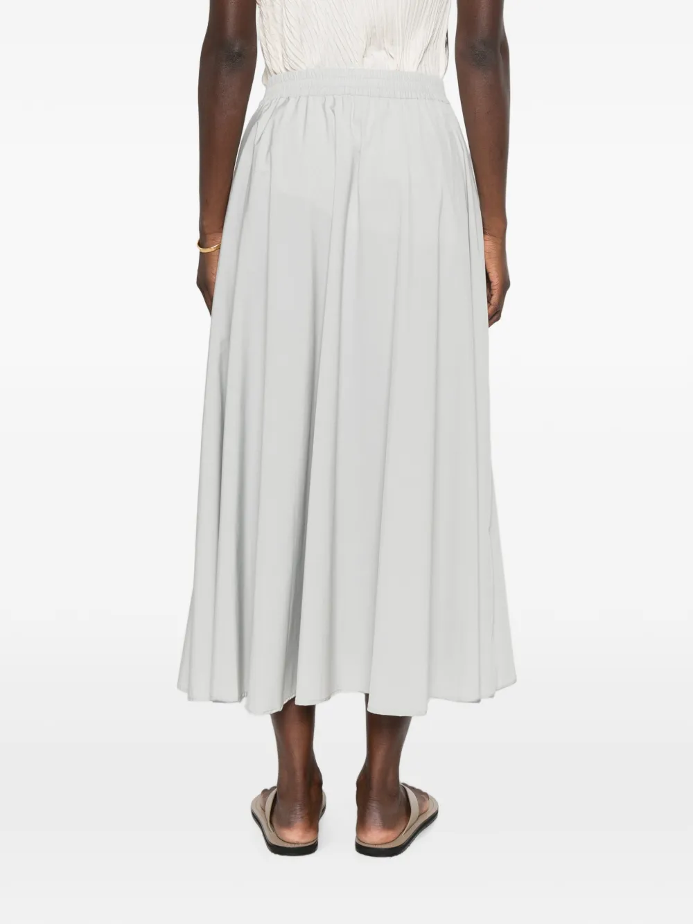 Herno Flared midi-rok met trekkoord Grijs