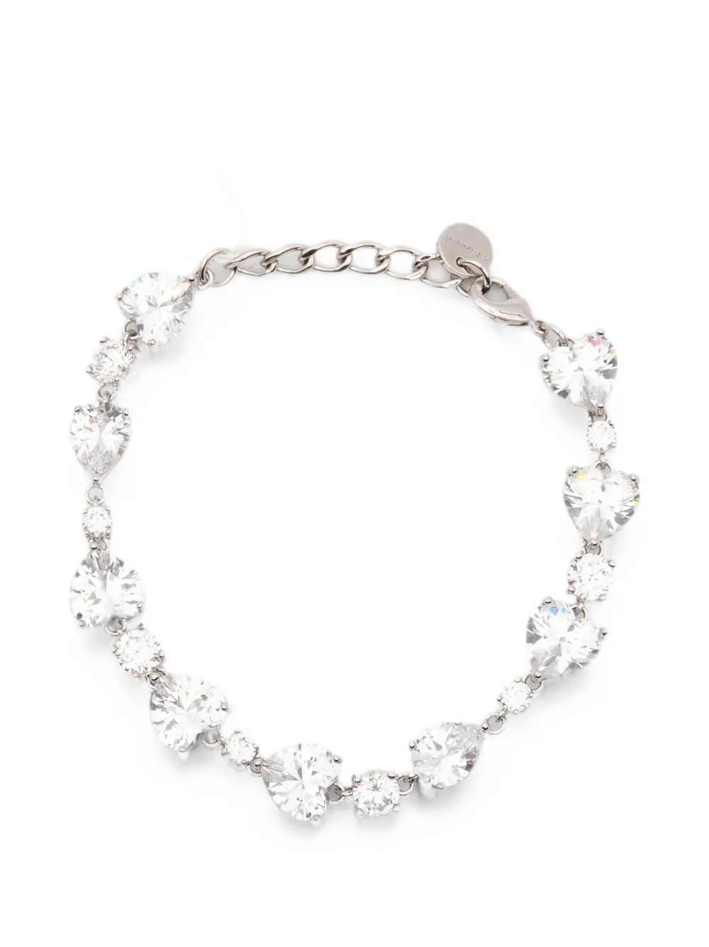Self-Portrait crystal-embellished multi-shape bracelet - Argento