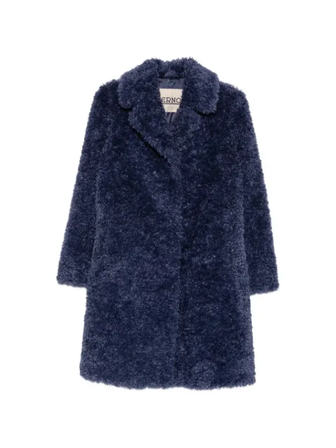 Herno textured-finish notched-lapel coat