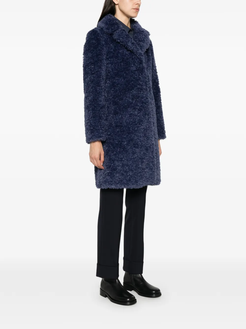 Herno Jas met textuur en gekerfde revers Blauw