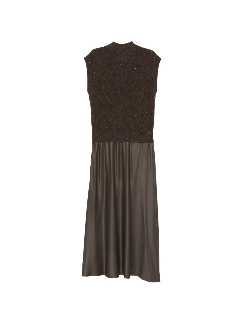Peserico striped sleeveless midi dress Bruin