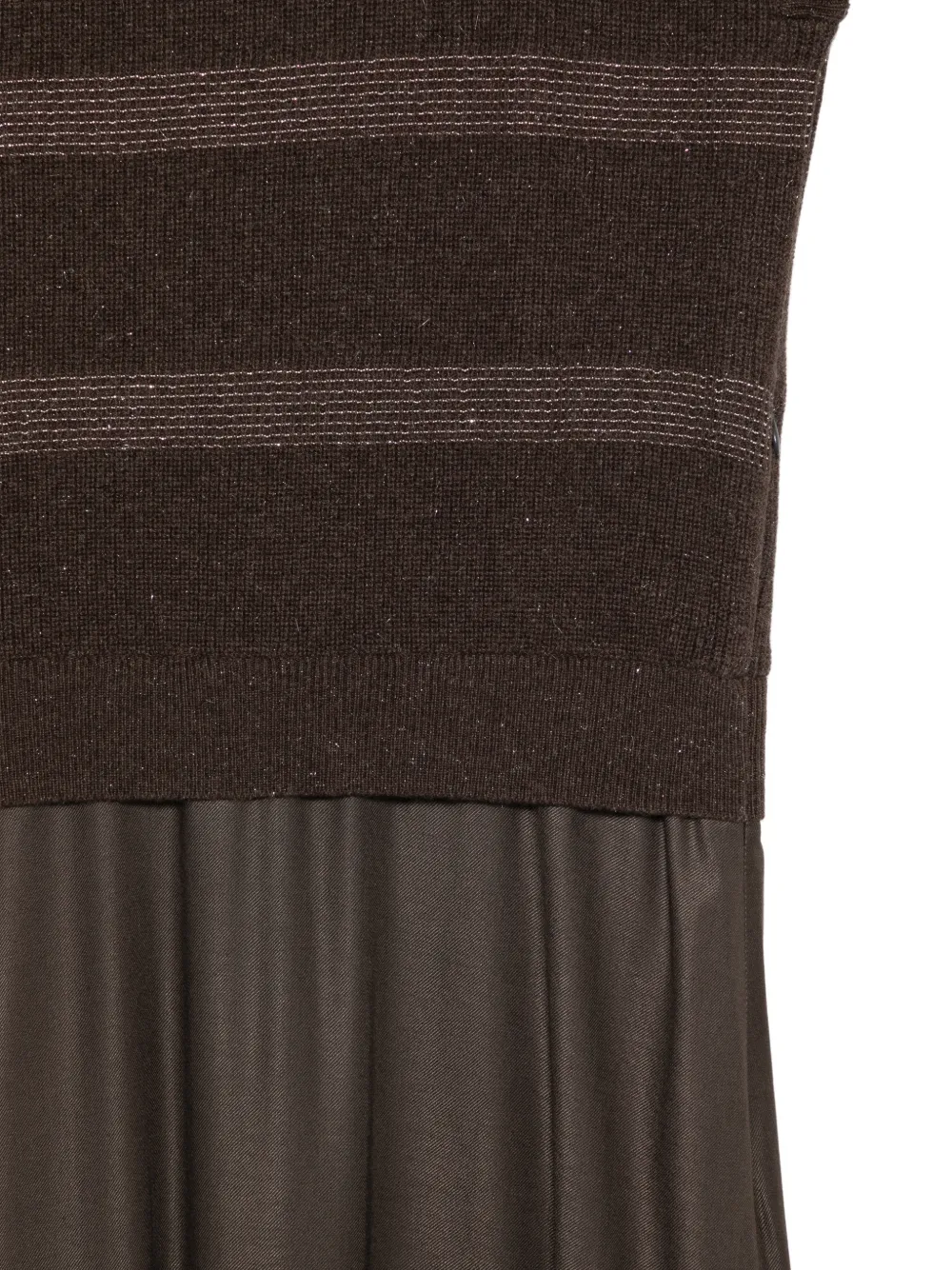 Peserico striped sleeveless midi dress Bruin