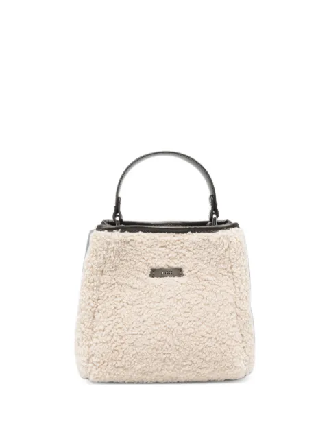 Peserico shearling-effect tote bag