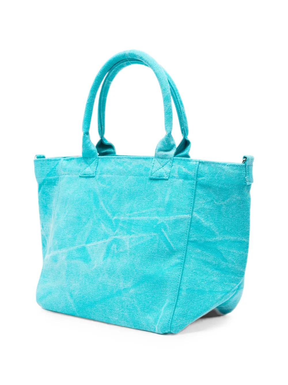 GANNI Shopper met logoprint Blauw