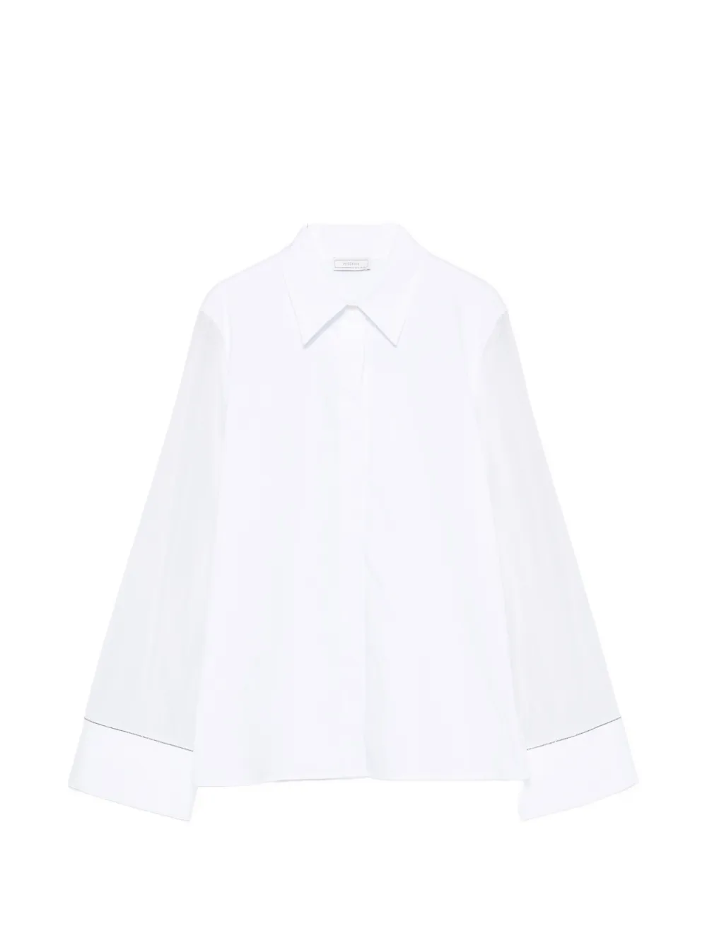 Peserico sheer-sleeves shirt - Bianco