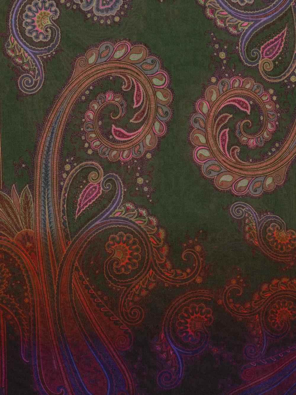 ETRO Sjaal met paisley-print Groen
