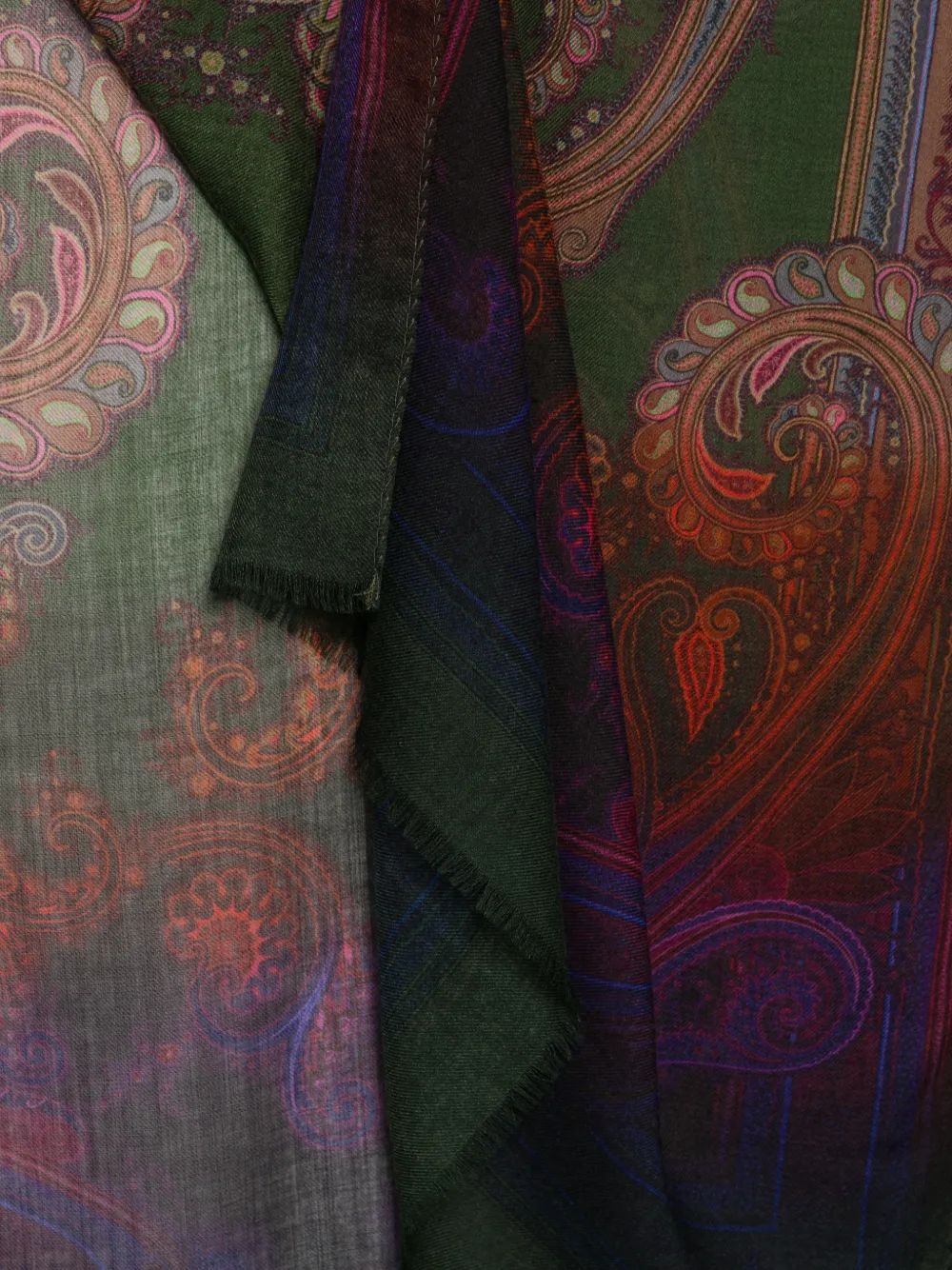 ETRO Sjaal met paisley-print Groen