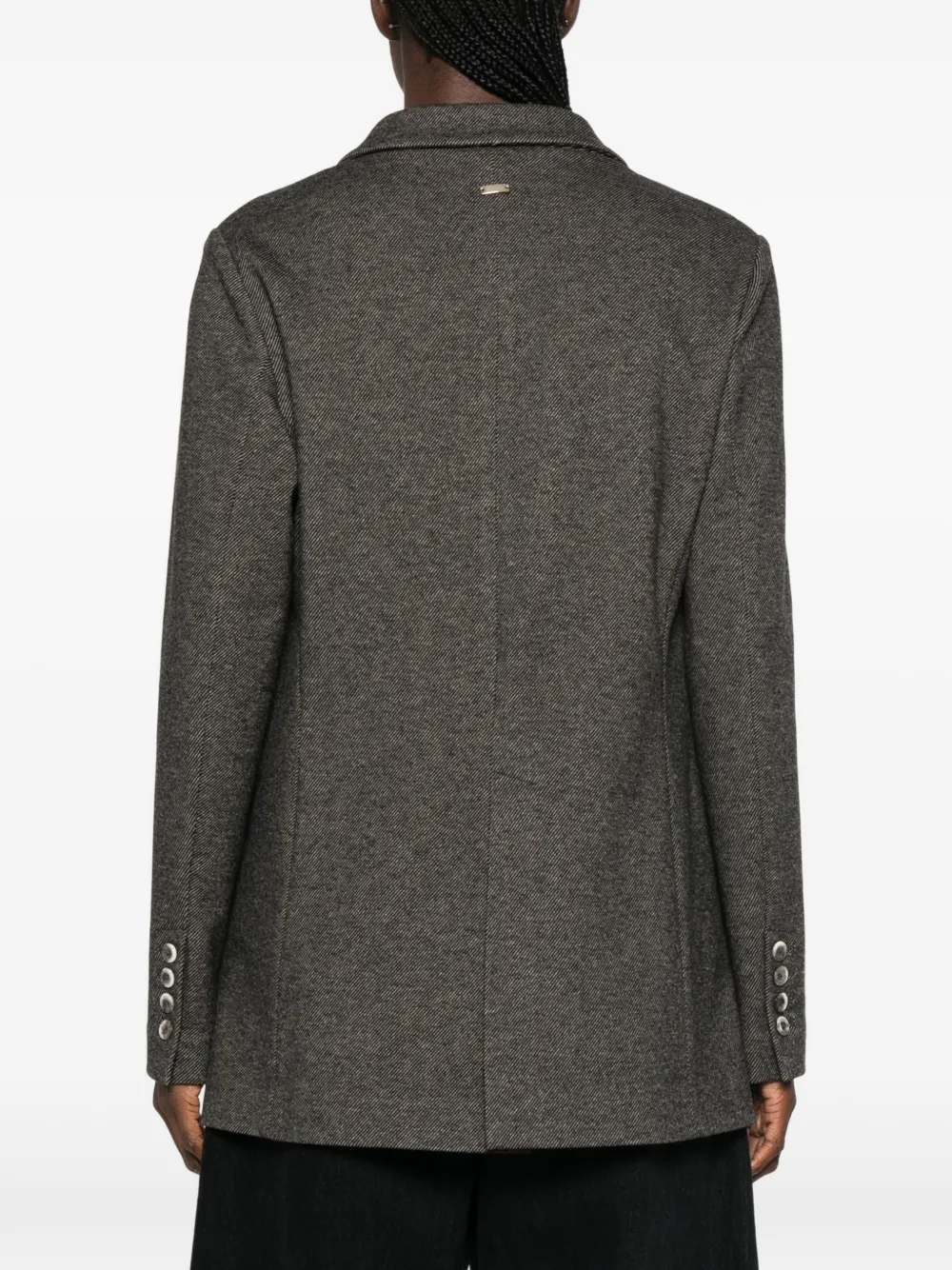 Herno double-breasted notched-lapels blazer Grijs