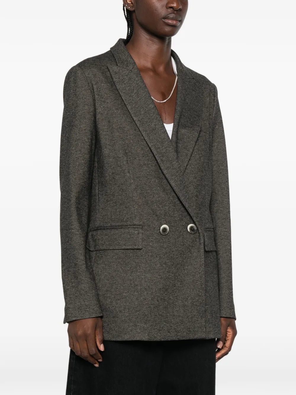 Herno double-breasted notched-lapels blazer Grijs