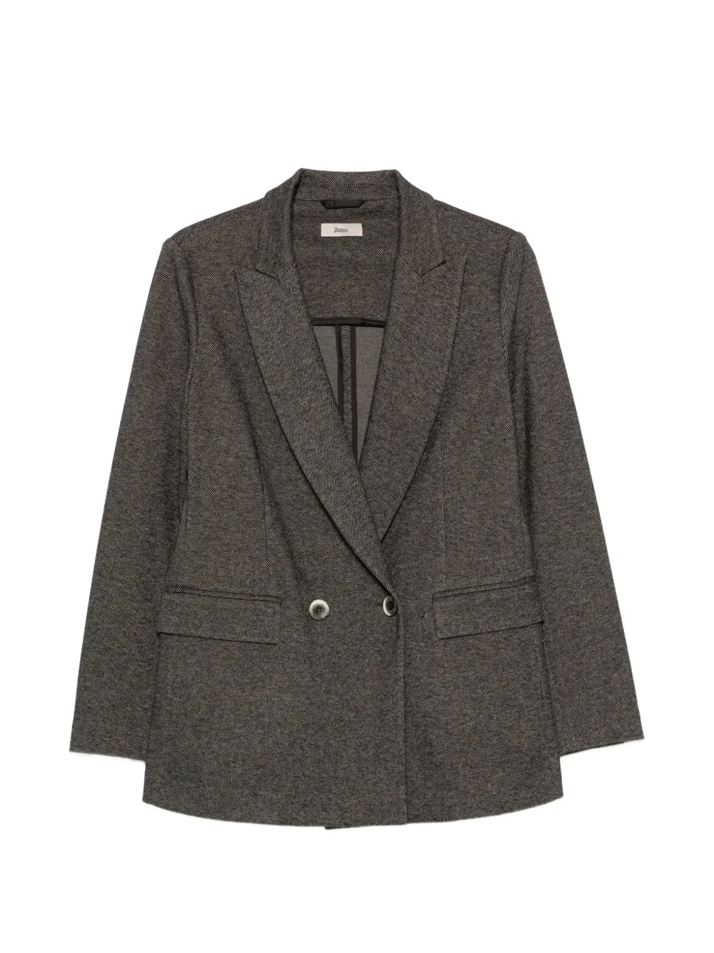 Herno double-breasted notched-lapels blazer Grijs