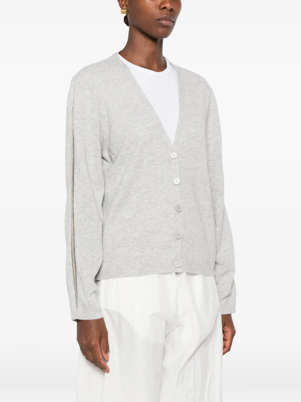 Fabiana Filippi Vest met V-hals Grijs
