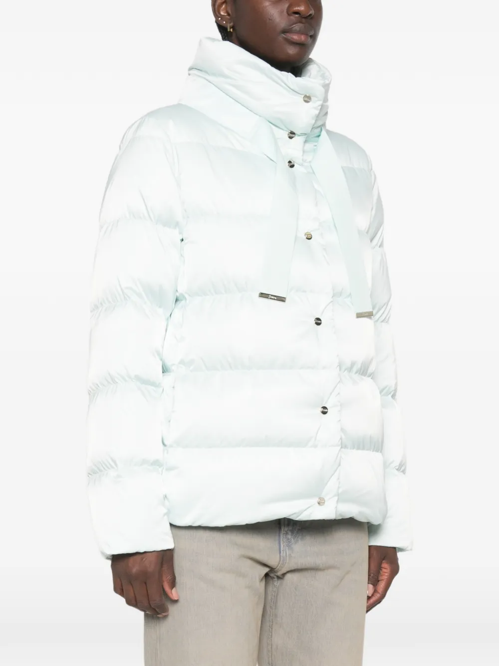 Herno Gewatteerde parka met trekkoord Blauw