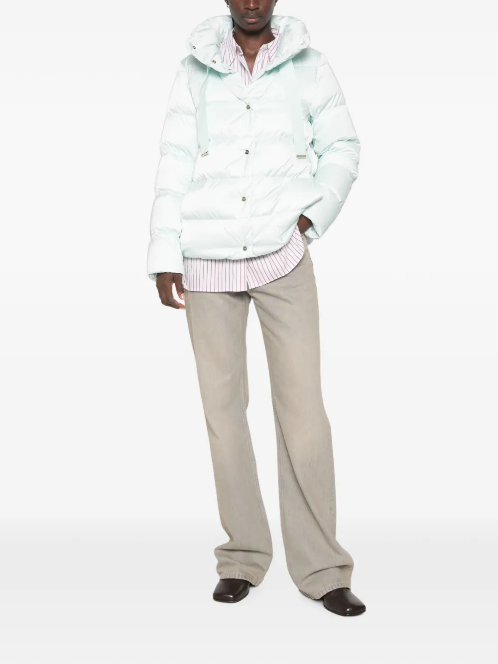 Herno Gewatteerde parka met trekkoord Blauw