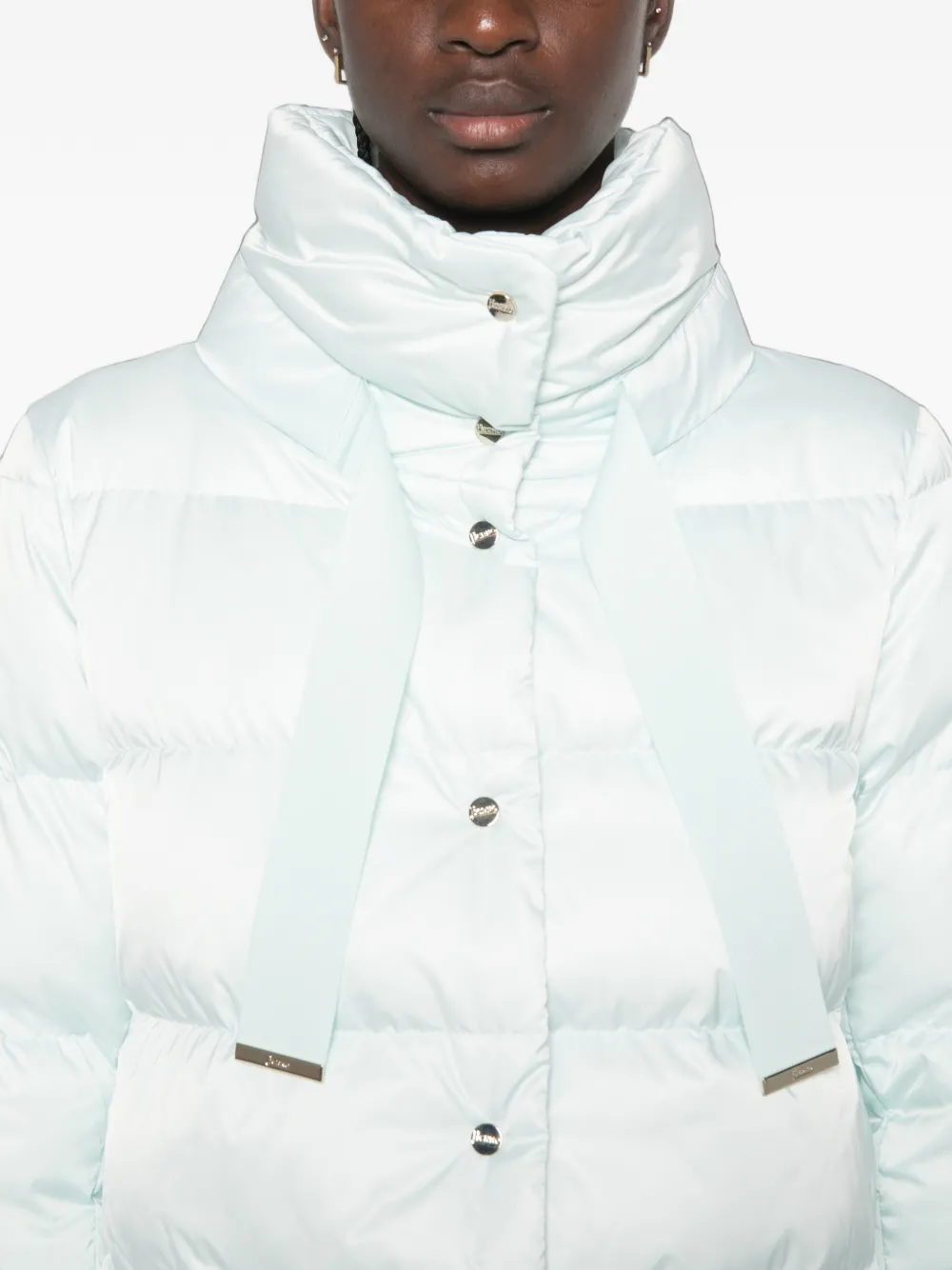 Herno Gewatteerde parka met trekkoord Blauw