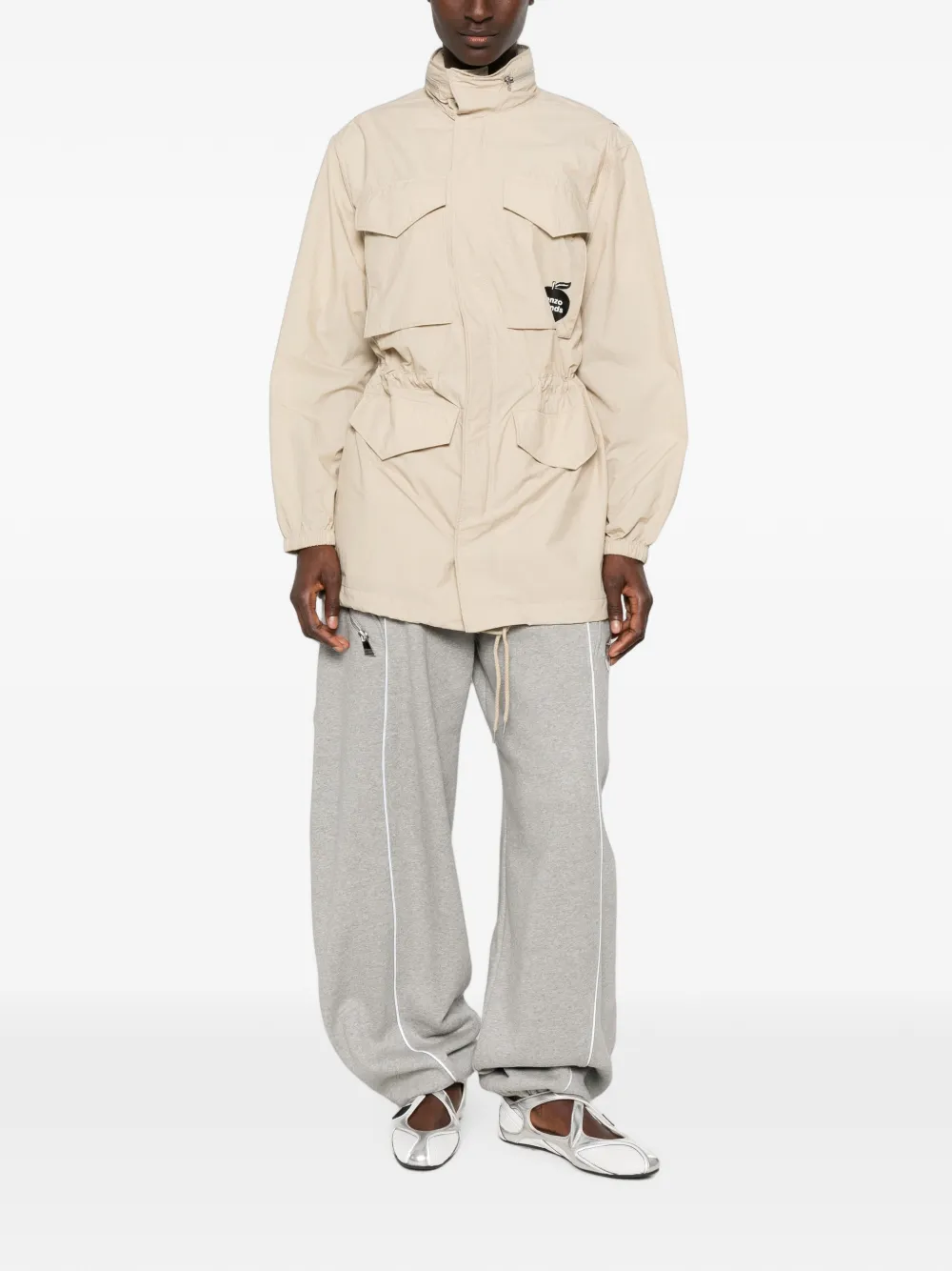 Kenzo Sounds parka met logoprint Beige