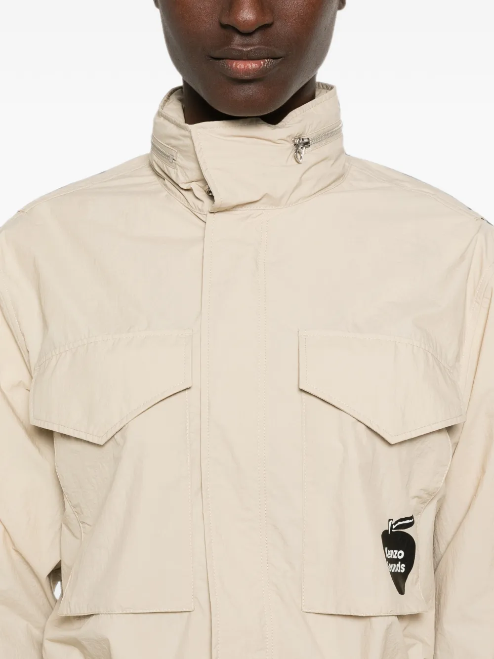Kenzo Sounds parka met logoprint Beige