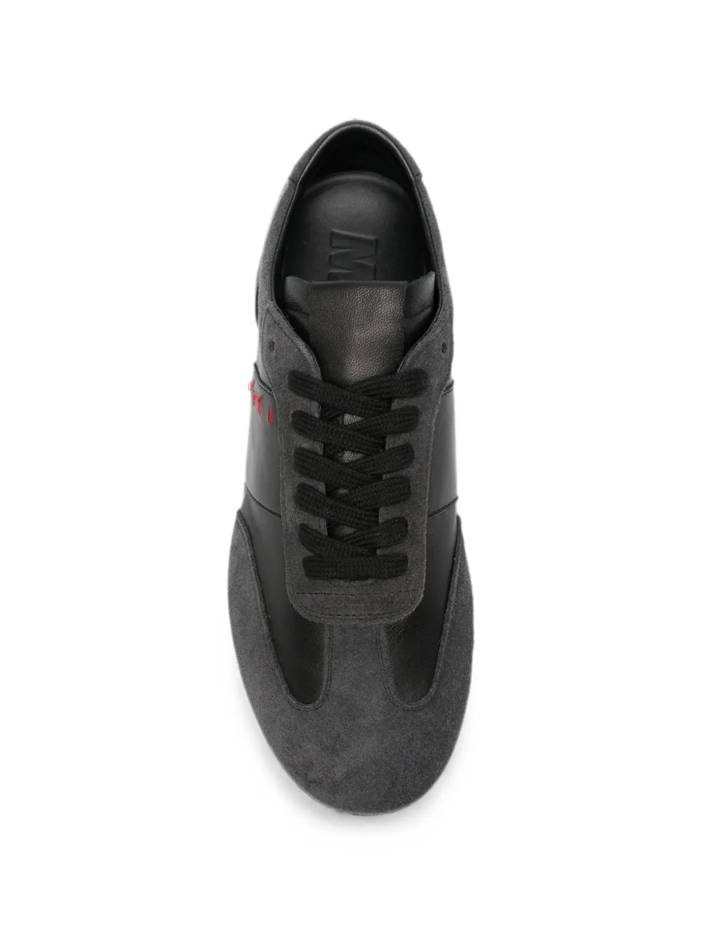 Marni logo-embroidered panelled sneakers Zwart